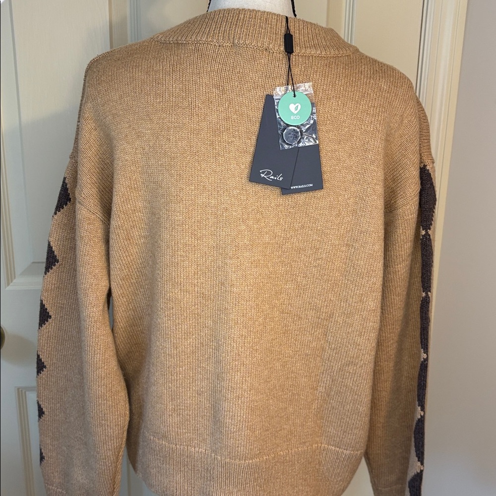 NEW RAILS Mavie Horse Cardigan Camel Cotton/Wool Blend size XL - Picture 10 of 16
